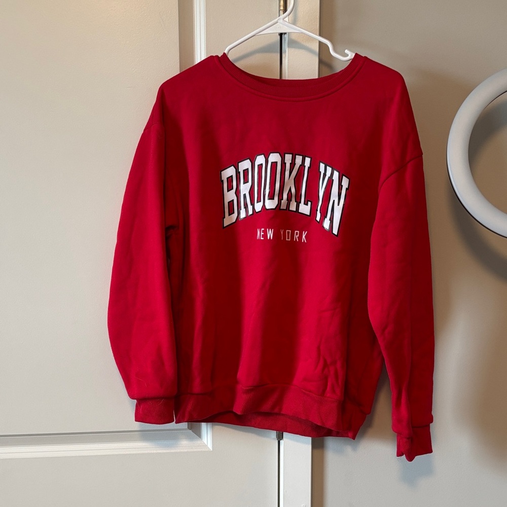 Red Brooklyn New York Sweatshirt